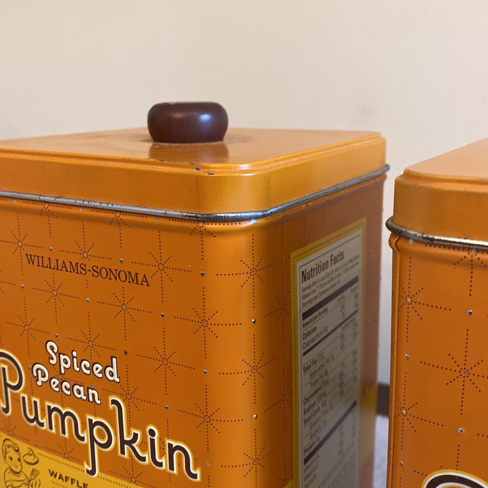 Williams Sonoma Spiced Pecan Pumpkin Waffle & Pancake Tins Set of 3 - Picture 14 of 16